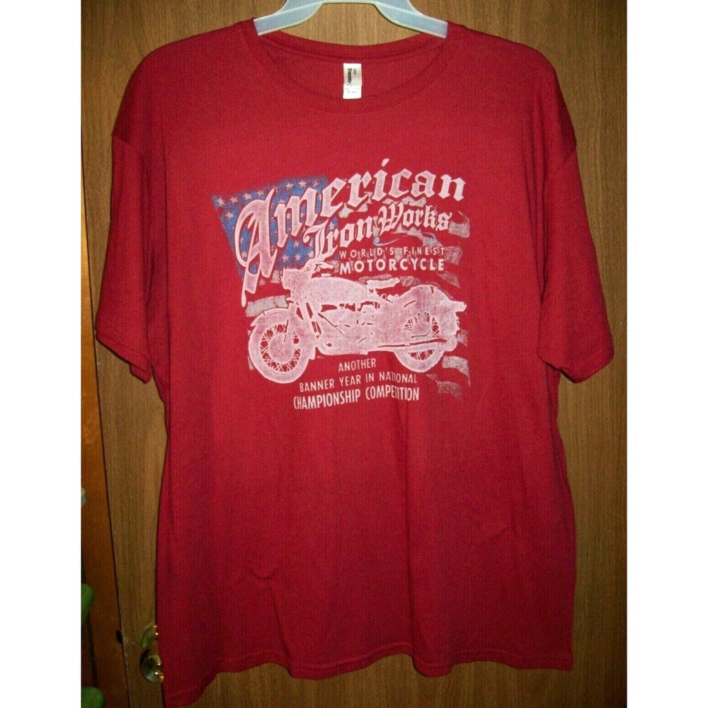 Nwot Men's American Iron Works World's Finest Motorcycle T-Shirt , Sz 2XL